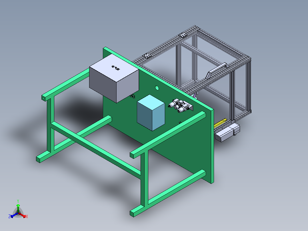 小型拔盖子设备sw18可编辑正等轴测图