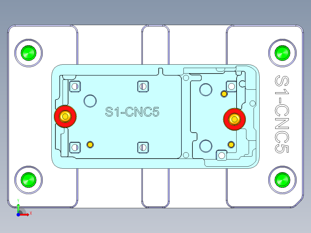 S1-CNC5笔记本CNC工装夹具三维模型-0121前视图