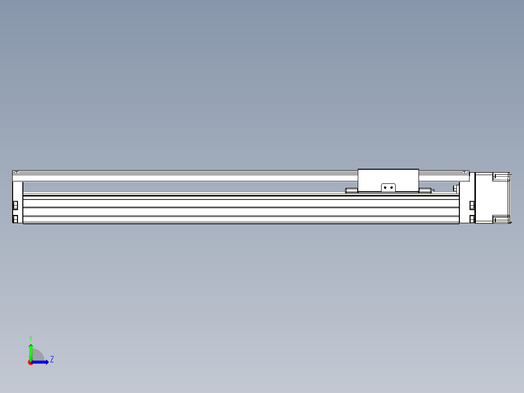 TPA-KNR-86E-1610C-L400A1-MR-P10-N3线性模块铝制底座左视图