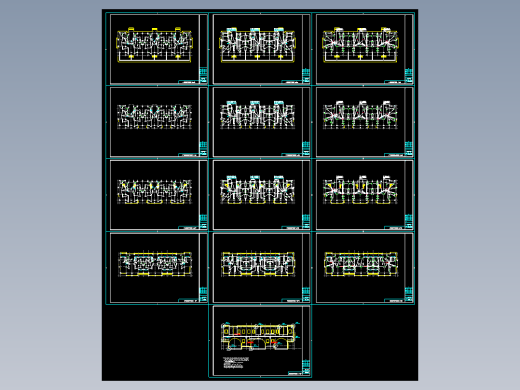 六层住宅楼电气照明布线图