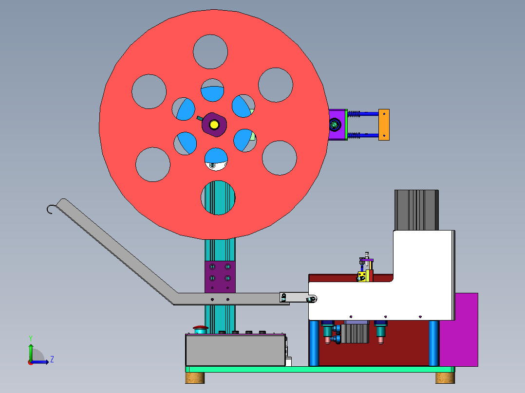 桌上型插针自动裁切设备sw17可编辑左视图