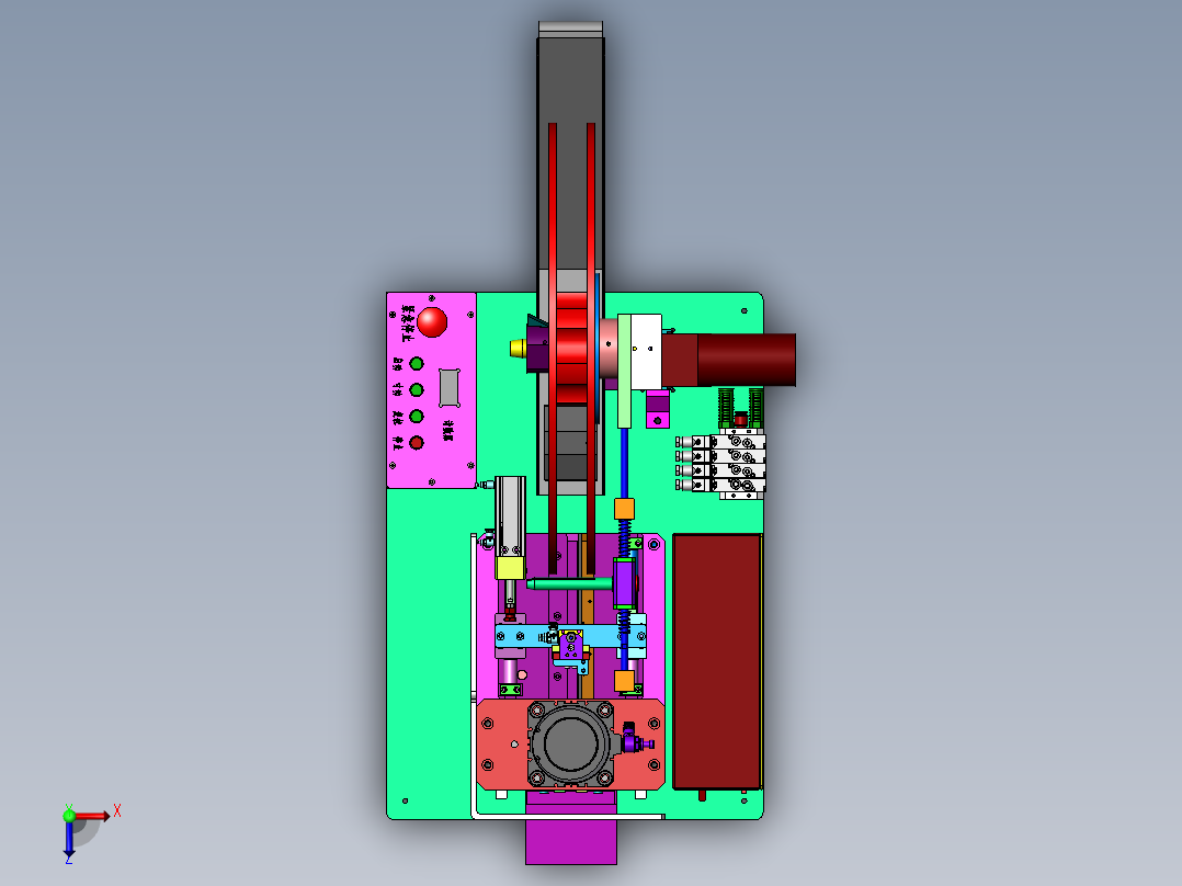 桌上型插针自动裁切设备sw17可编辑俯视图