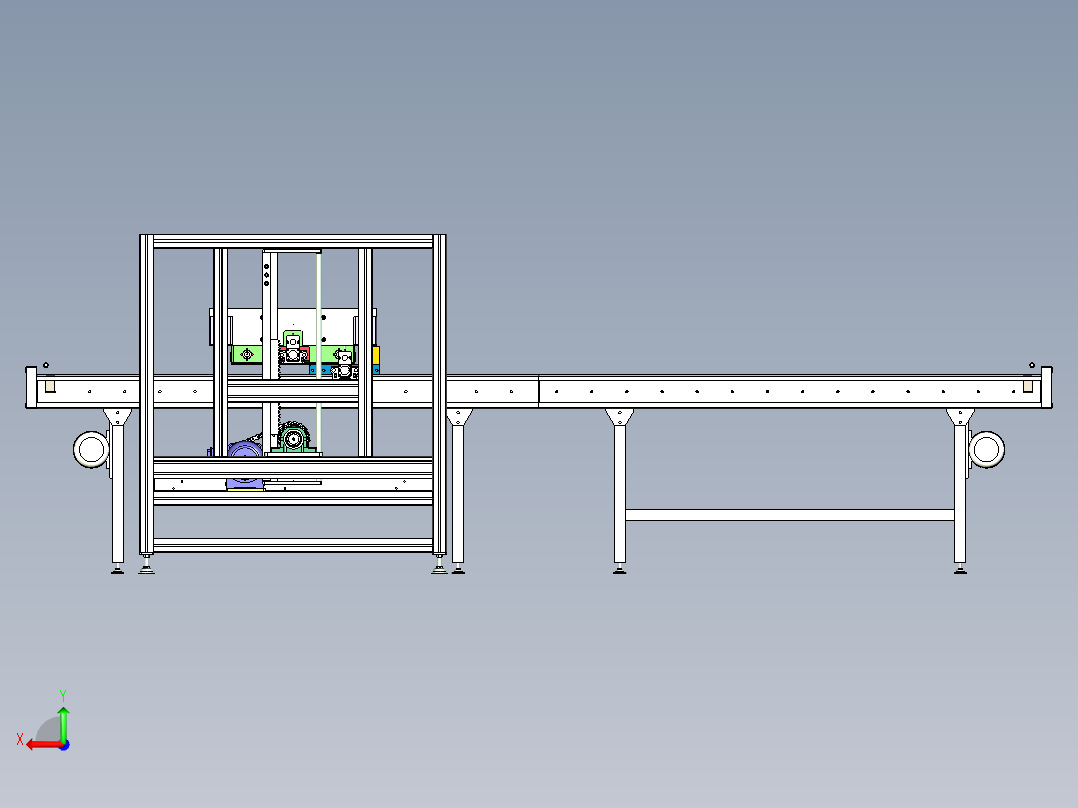 输送线物料对中机后视图