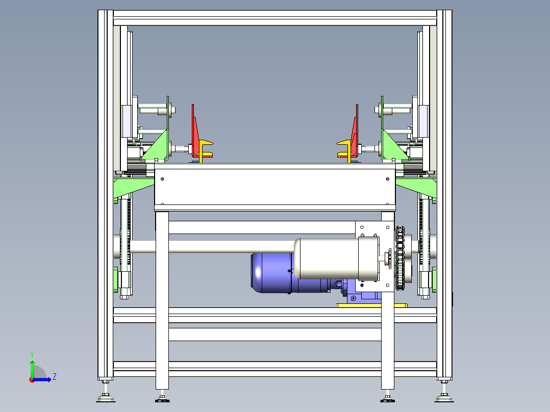 输送线物料对中机左视图