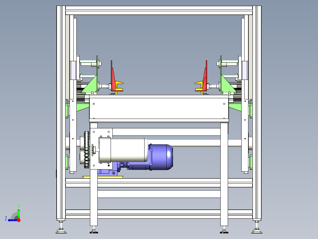 输送线物料对中机右视图