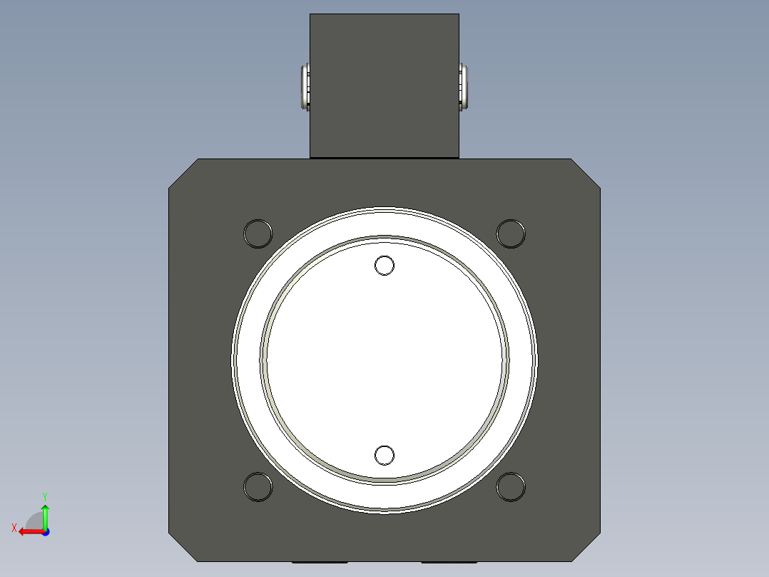 油缸杠杆压紧机构设计后视图