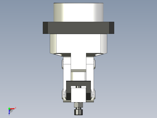 油缸杠杆压紧机构设计俯视缩略图