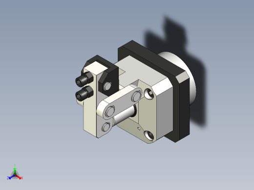 油缸杠杆压紧机构设计正等轴测缩略图