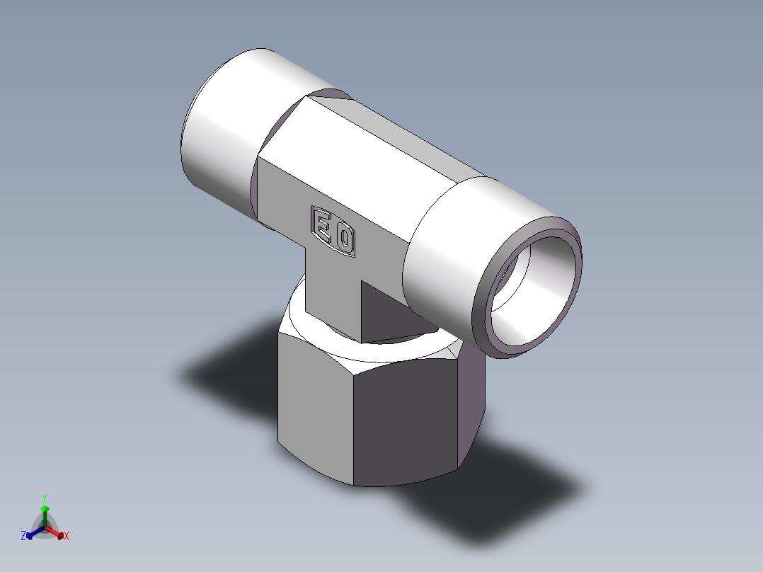 BC+BD 三通组合接头、BC-16正等轴测图