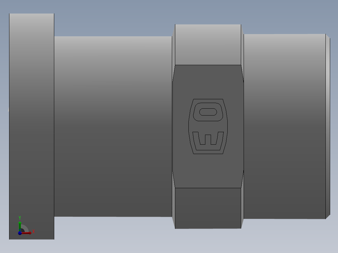法兰接头、1DFS-52-24前视图