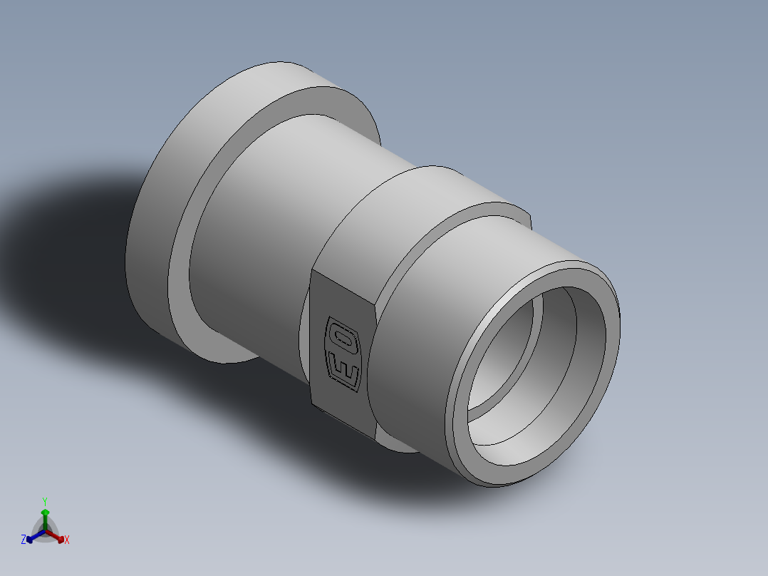 法兰接头、1DFS-52-24正等轴测图
