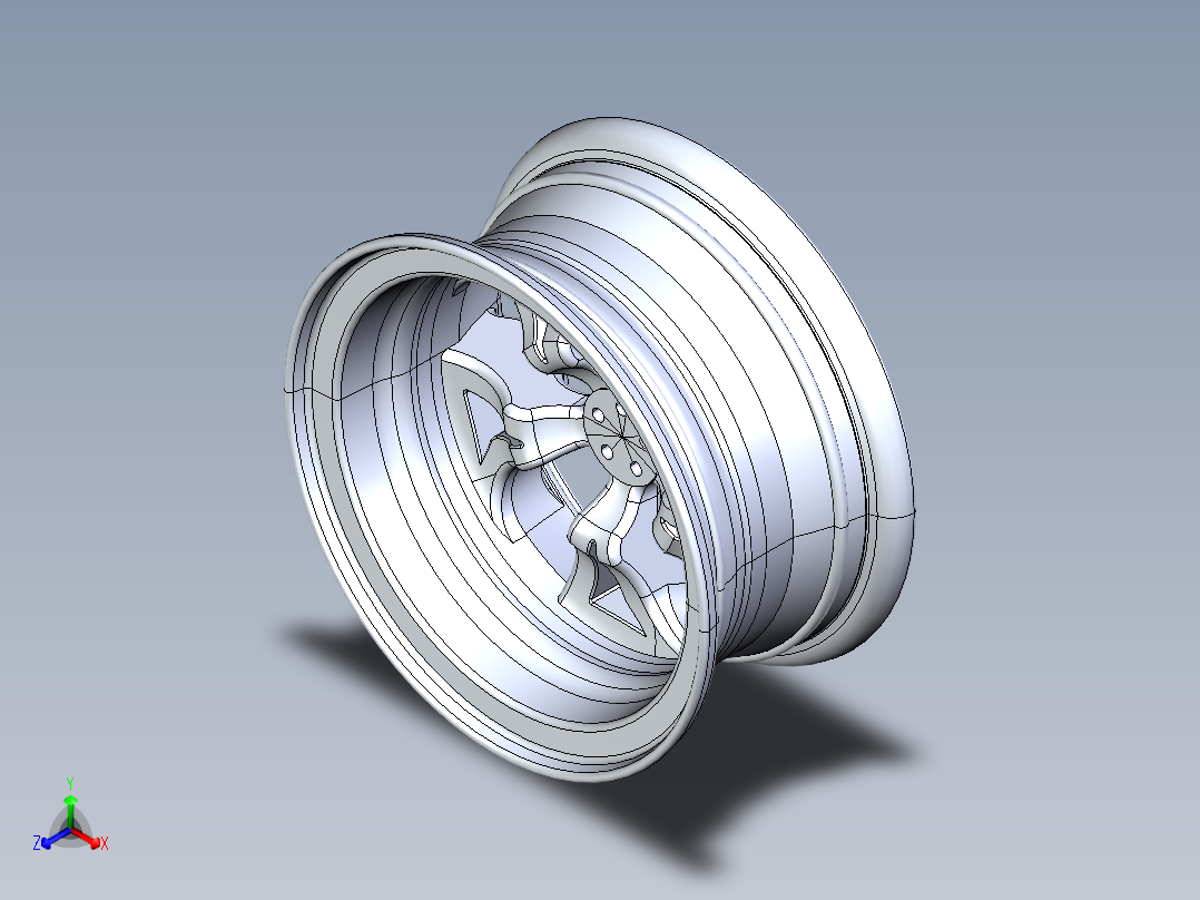 轮毂、轮胎(62)正等轴测图