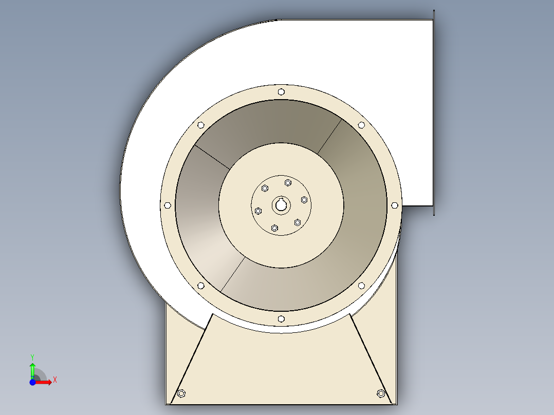 B3004010-离心通风机前视图