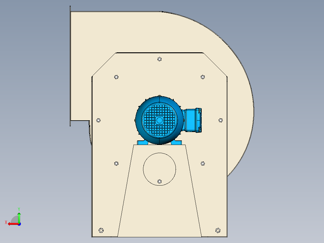 B3004010-离心通风机后视图