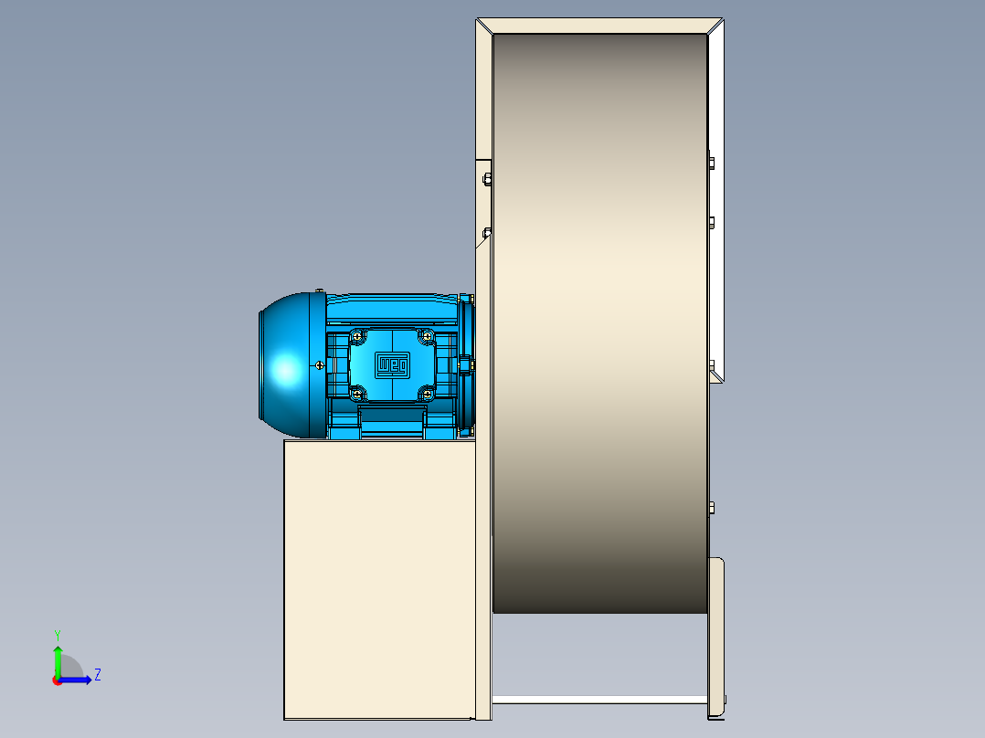 B3004010-离心通风机左视图
