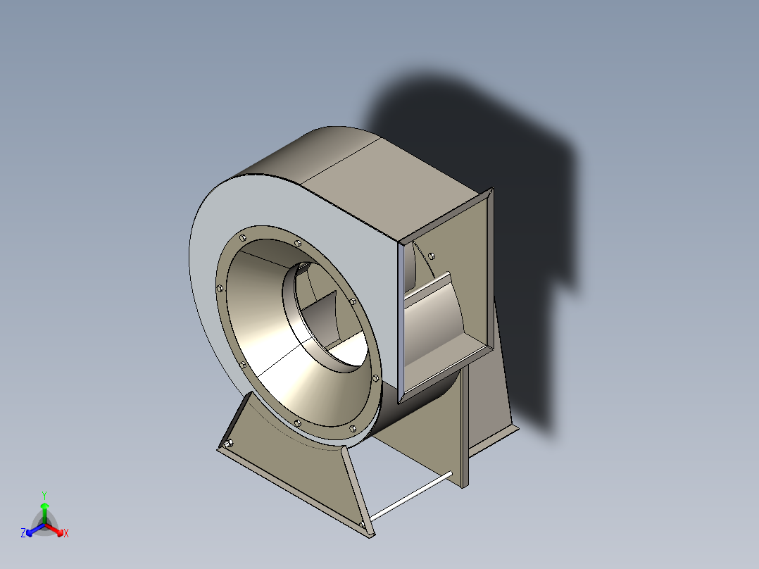 B3004010-离心通风机正等轴测图