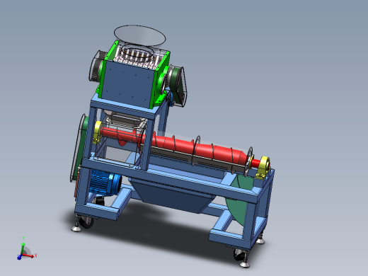 厨余垃圾尾菜处理机三维