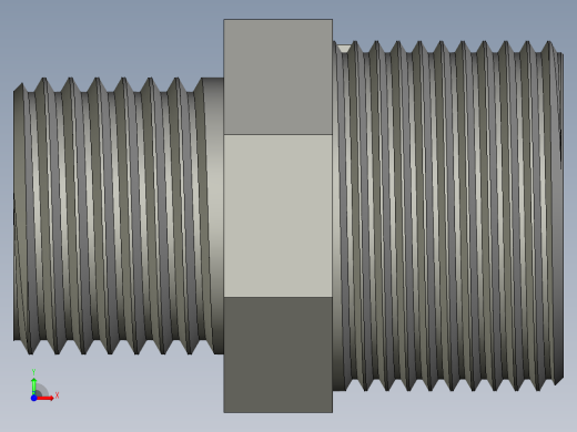 螺纹管对丝-六角异径 DN20-DN15前视缩略图