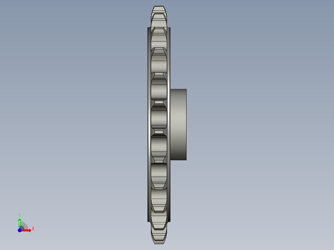 单排链轮10A-251(2)前视图
