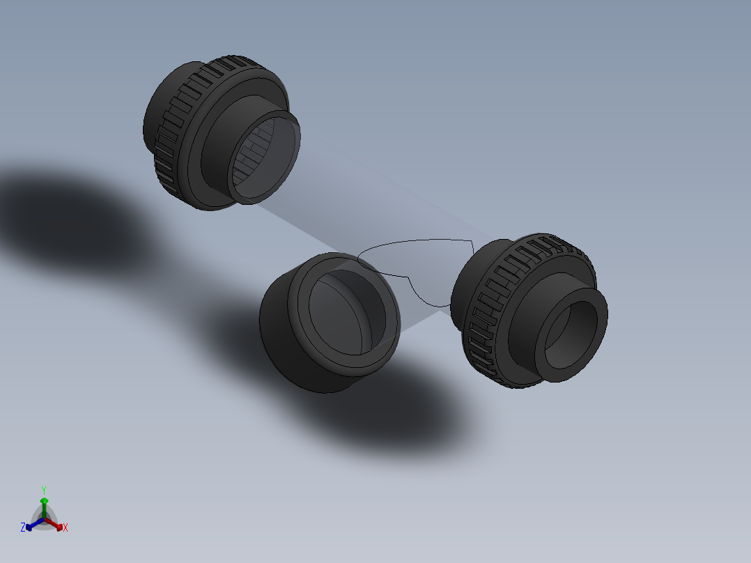 Y型过滤器(Y-Sediment Strainers)正等轴测图