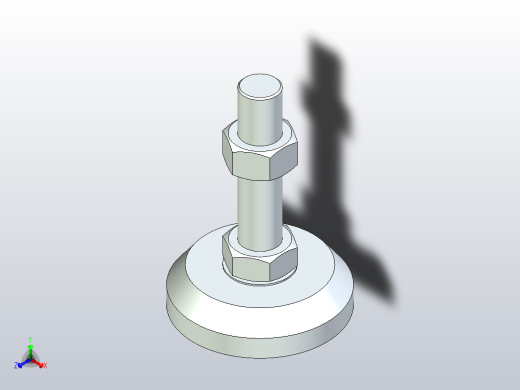 脚杯WAD82-D100-M24-L100正等轴测缩略图