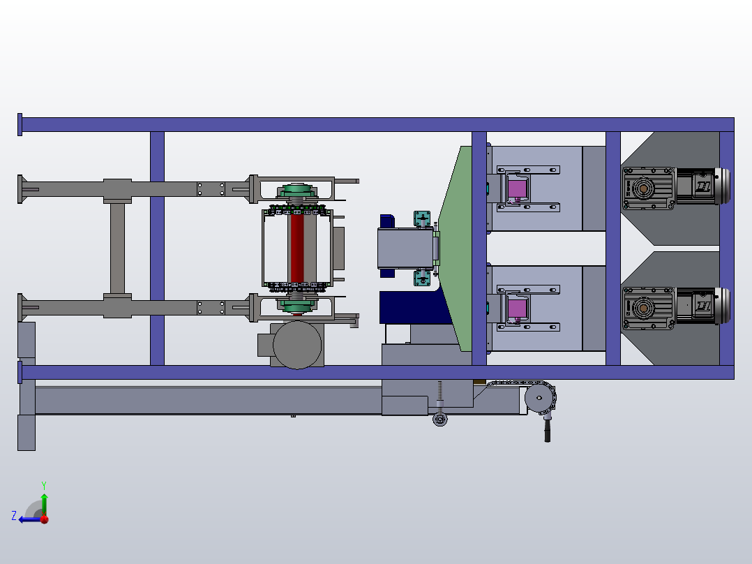 5kg大米包装机-三维SW右视图