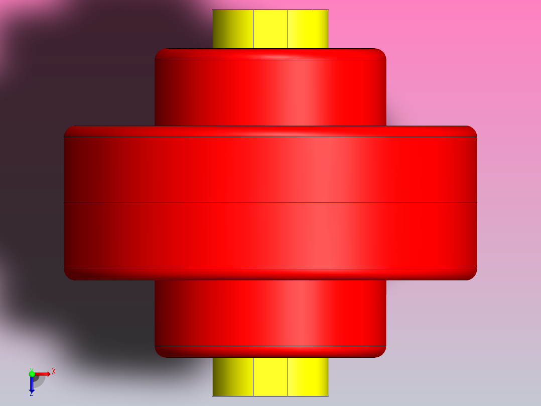 法兰联轴器类型2俯视图