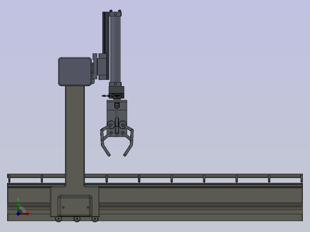 光伏组件层压机硅胶板升降机的设计前视图
