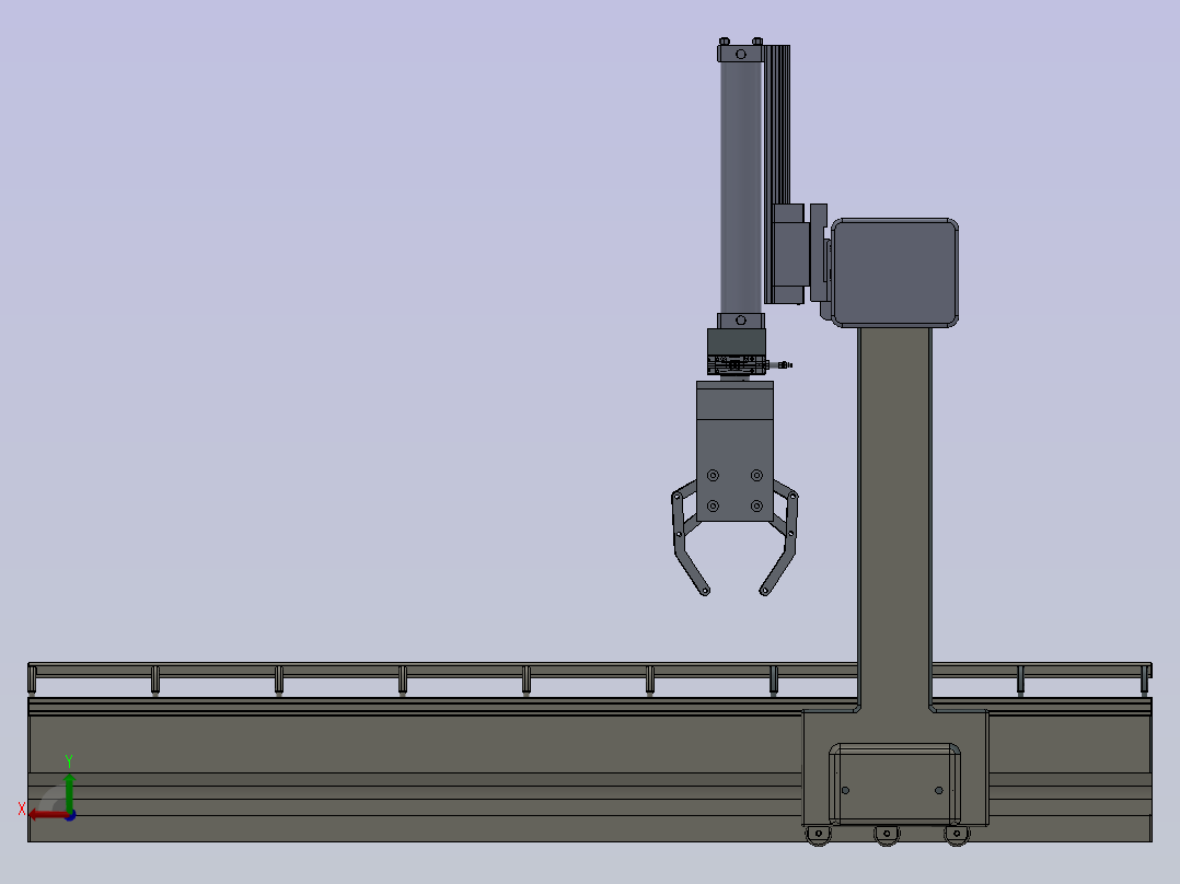 光伏组件层压机硅胶板升降机的设计后视图