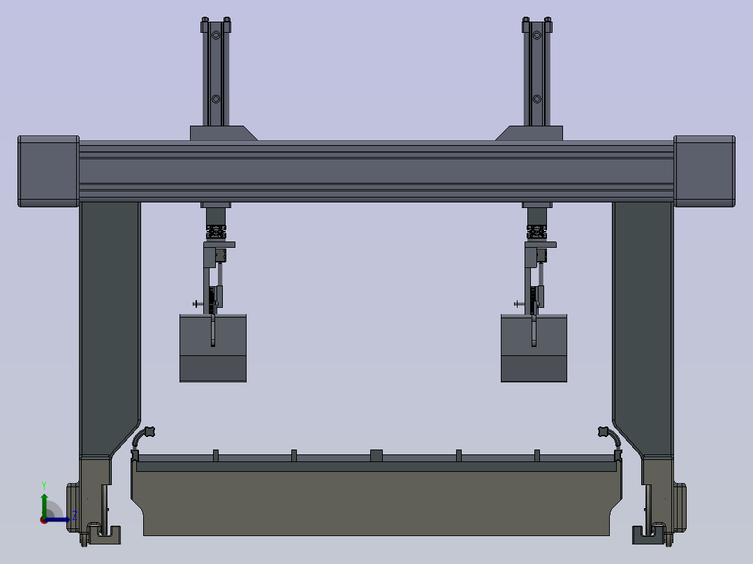 光伏组件层压机硅胶板升降机的设计左视图