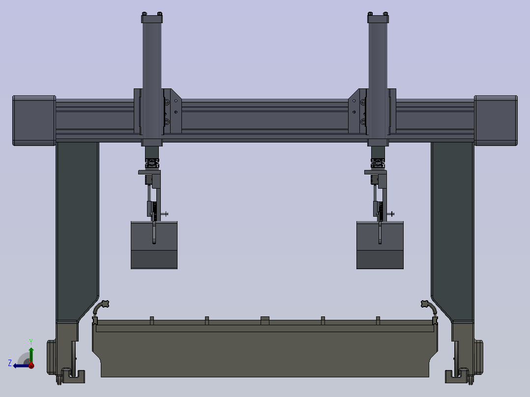 光伏组件层压机硅胶板升降机的设计右视图