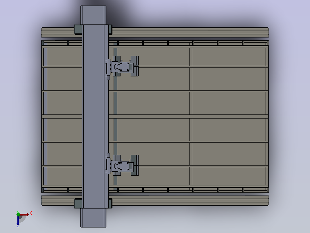 光伏组件层压机硅胶板升降机的设计俯视图