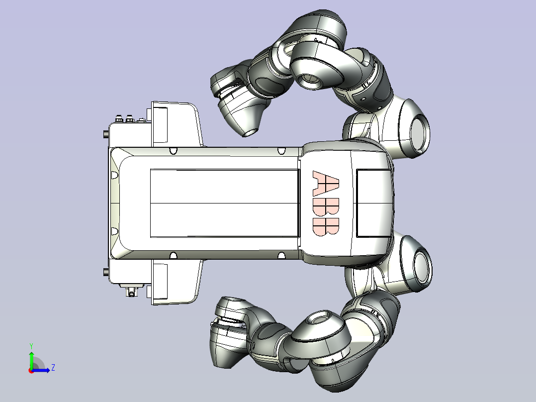 ABB机械手 -IRB-14000-yumi 3D模型左视图