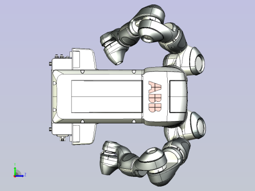ABB机械手 -IRB-14000-yumi 3D模型左视缩略图