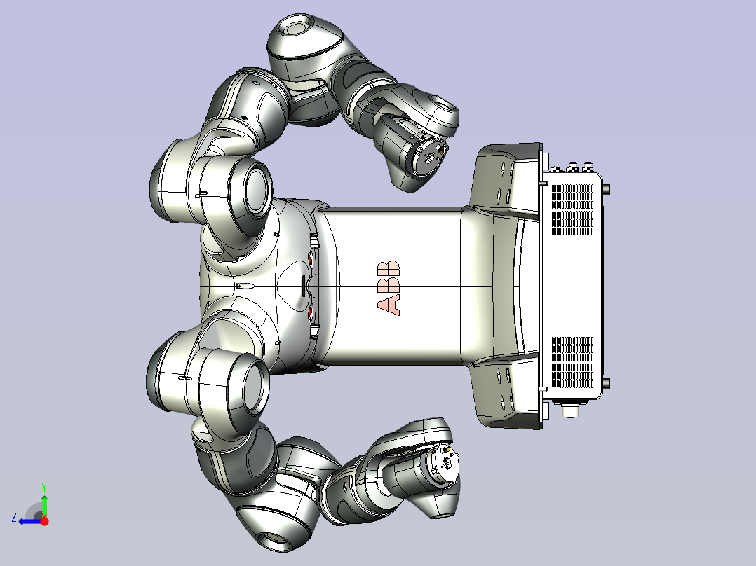 ABB机械手 -IRB-14000-yumi 3D模型右视图