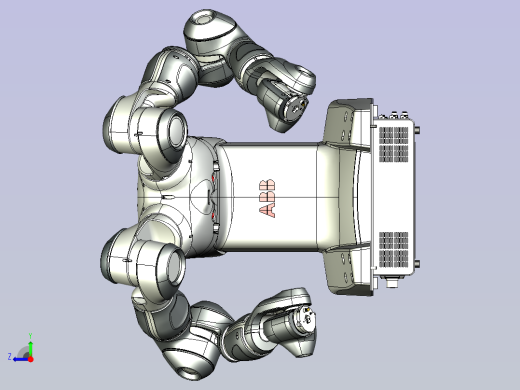 ABB机械手 -IRB-14000-yumi 3D模型右视缩略图