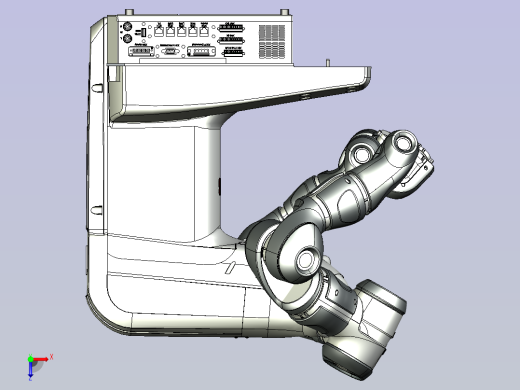 ABB机械手 -IRB-14000-yumi 3D模型俯视缩略图