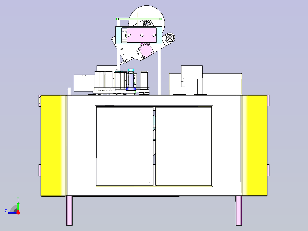 一款包装盒贴标3D图纸右视图