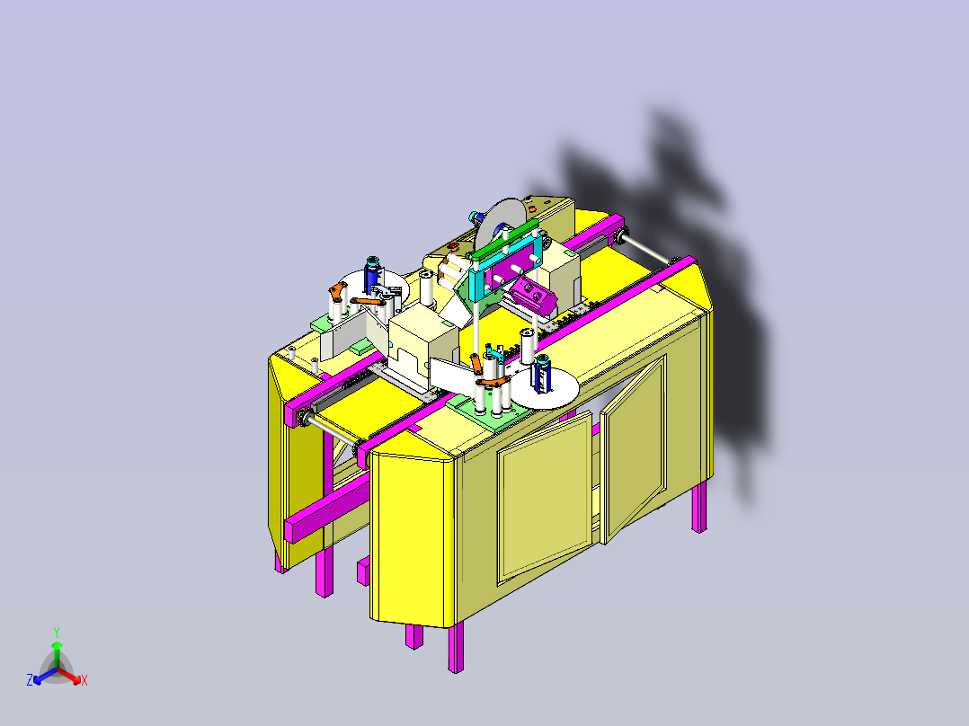 一款包装盒贴标3D图纸正等轴测图