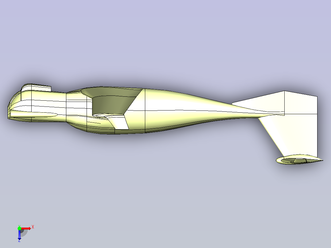 航空器机体设计俯视图