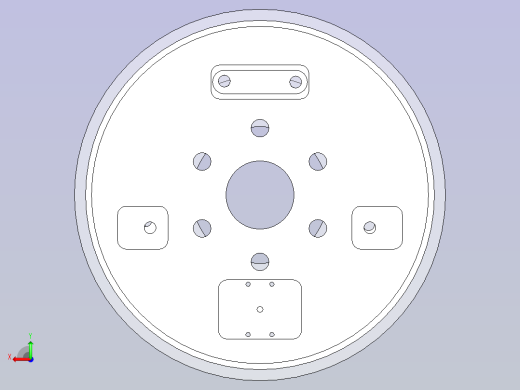 鼓式制动器3D模型后视缩略图