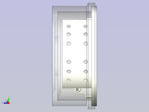鼓式制动器3D模型右视缩略图