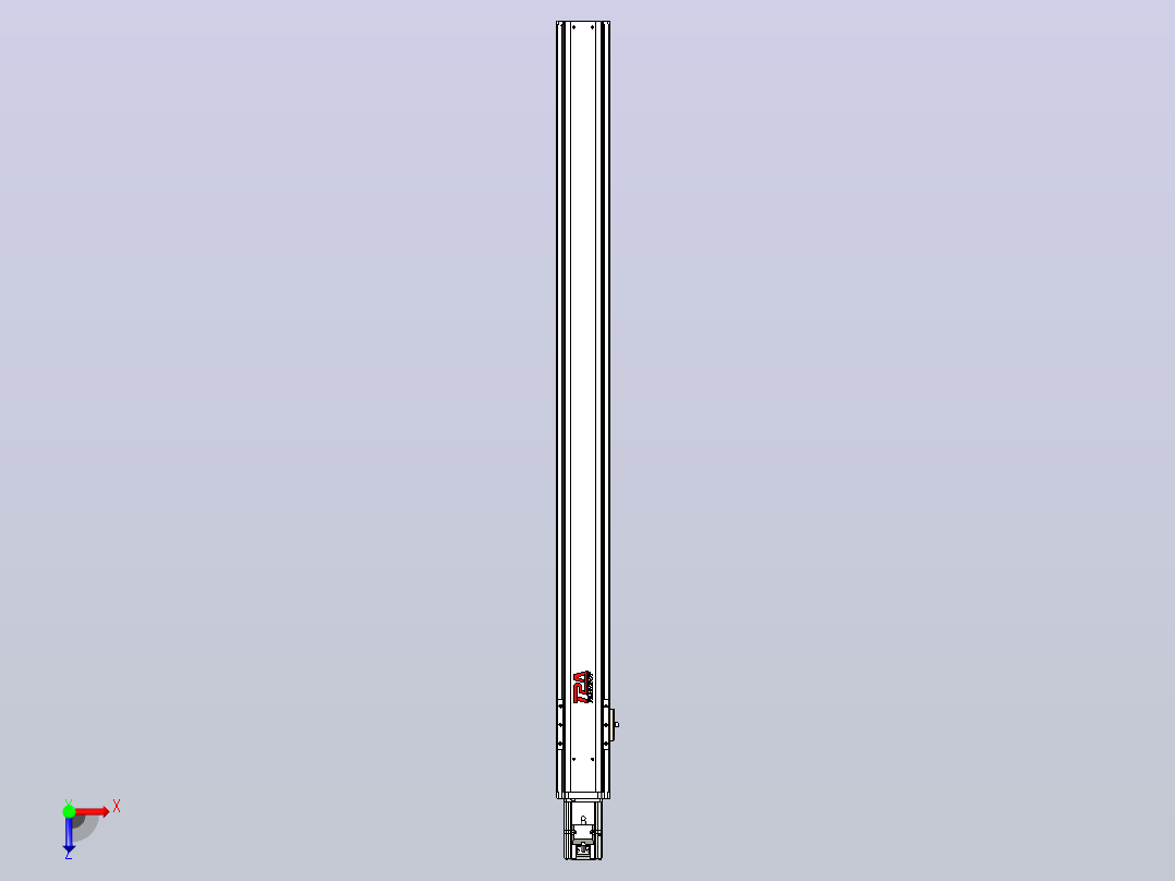 日规模组半封闭丝杆TPA-HNR-85S-1610C-L1050-M-C-P20-N3俯视图