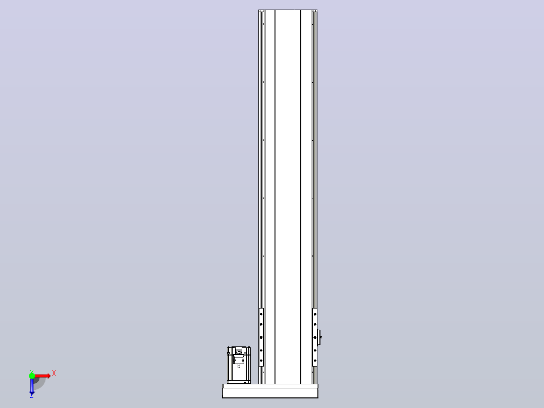 日规模组半封闭丝杆TPA-HNR-202D-2510C-L950-ML-Y-P75-N3俯视图