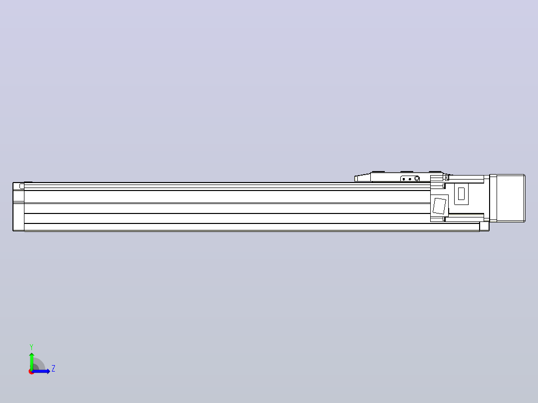 滚珠丝杠直线轴内置导轨TPA-GCR-80-1610C-L400-MR-M20-N3左视图
