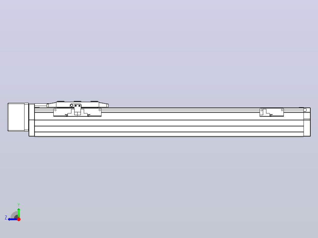 滚珠丝杠直线轴内置导轨TPA-GCR-80-1610C-L400-MR-M20-N3右视图
