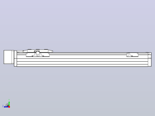 滚珠丝杠直线轴内置导轨TPA-GCR-80-1610C-L400-MR-M20-N3右视缩略图