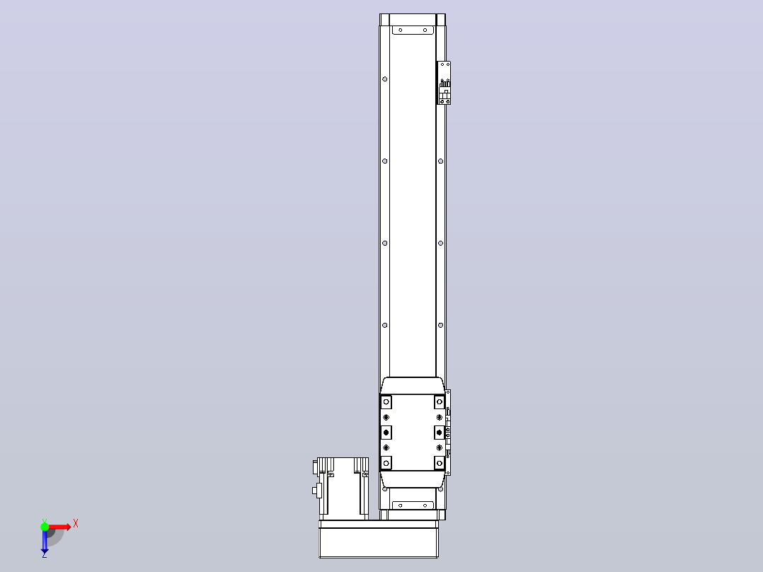 滚珠丝杠直线轴内置导轨TPA-GCR-80-1610C-L400-MR-M20-N3俯视图