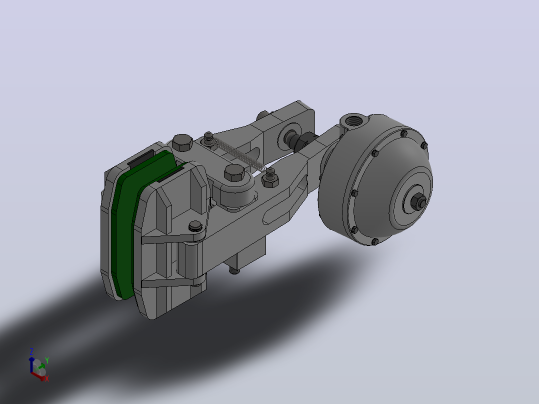 PDB气动盘式制动器PDB5 514×25.4-510主视图
