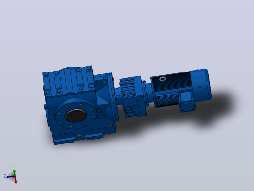 SA97R57组合式斜齿-蜗轮蜗杆减速机SA97R57-YV1.5-4P-484-M1-0°-B